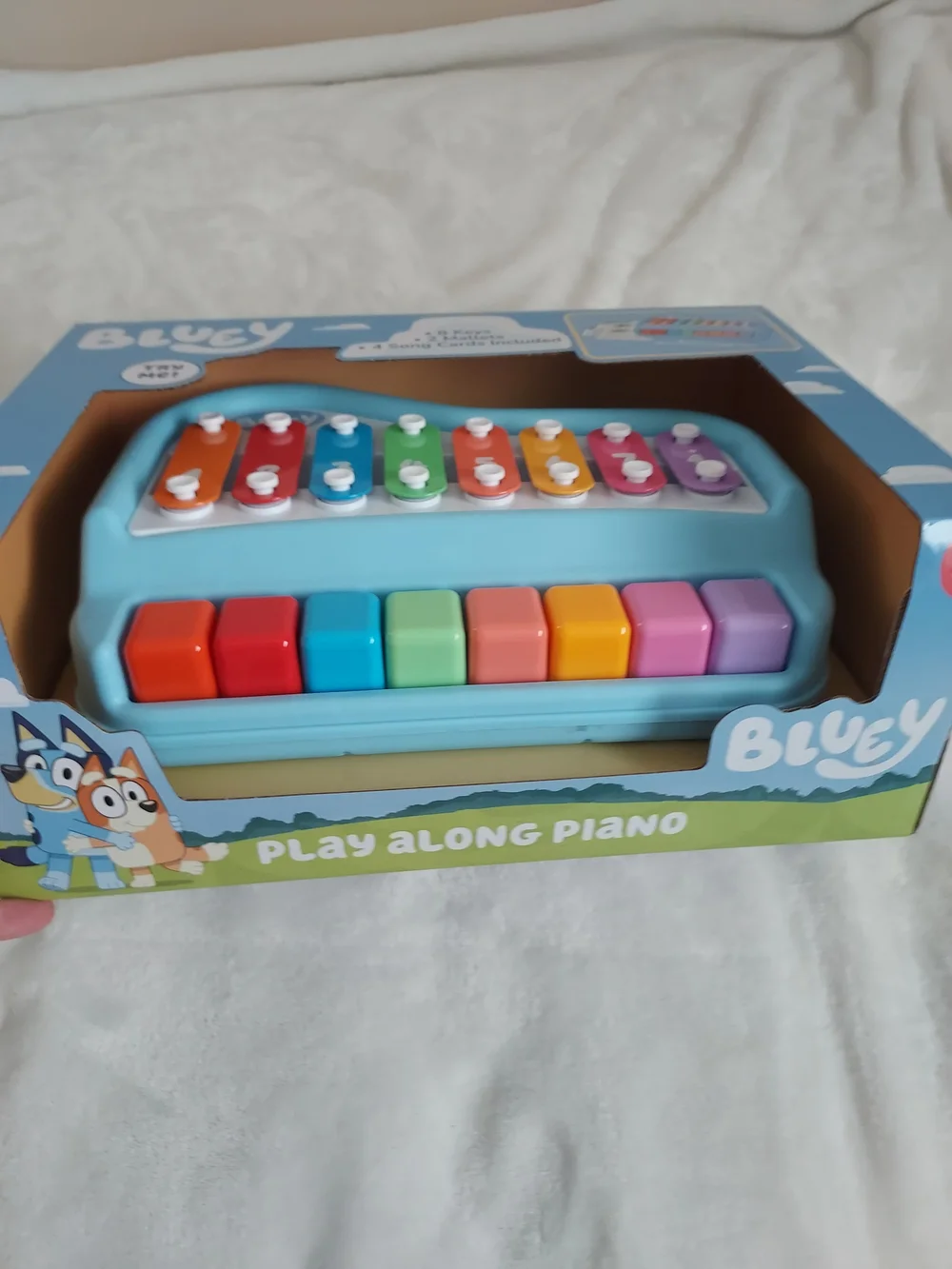 Bluey Kids Rainbow Xylophone Play Along Piano Toy Interactive Music Creativity